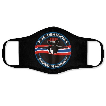 Discover F-35 Lightning II Norway Face Masks