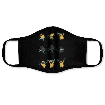 Discover Pug Gym Face Masks