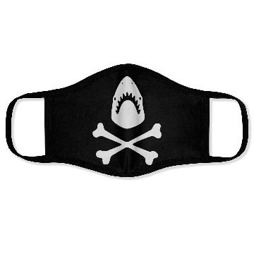 Discover Shark crossbones Face Masks