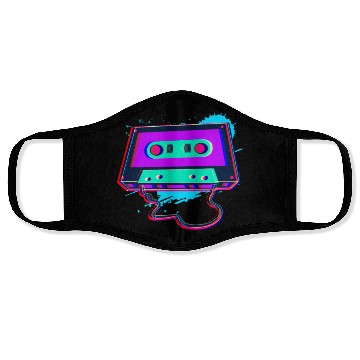 Discover 80s Music Cassette Tape : 3D, Neon, 80s songs Face Masks