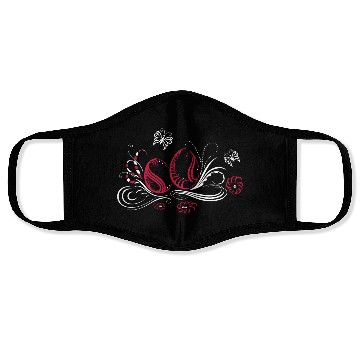 Discover Calligraphy Easter Design with eggs and flowers. Face Masks