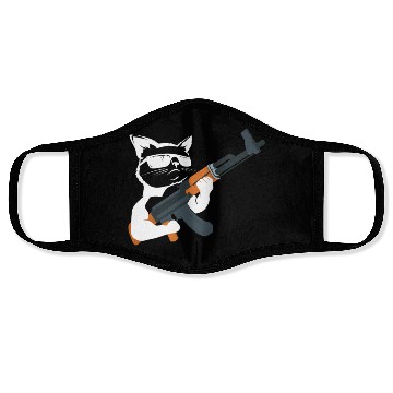 Discover Gunning for Kitties funny Cat Gift Face Masks Face Masks