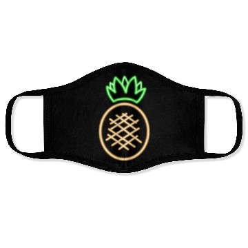 Discover Neon Pineapple Pocket Glow Party Fruit Costume Face Masks