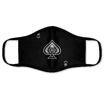 Discover Ace Of Spades Playing Card A o s Aos Black Gamblin Face Masks