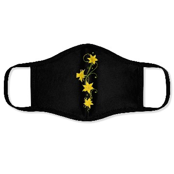 Discover Vibrant Yellow Daffodil Floral Pattern Face Masks