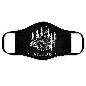 Discover I hate People Camping Face Masks
