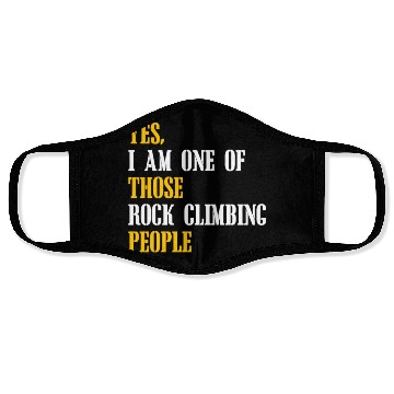 Discover Rock climbing people Face Masks