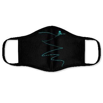 Discover MTB mountain bike cycling mountain biker gift Face Masks