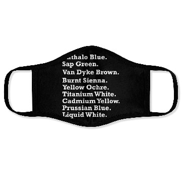 Discover Phthalo Blue Sap Green Prussian Blue Liquid White Face Masks