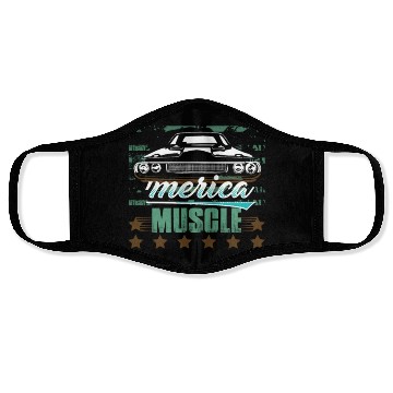Discover 'Merica Muscle Car Face Masks