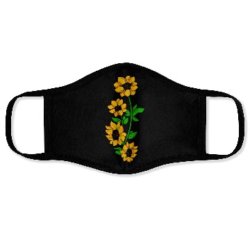 Discover sunflower flowers bunch bloom gift idea Face Masks