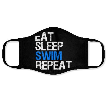 Discover Eat Sleep Swim Repeat Gift Swim Coach. Face Masks