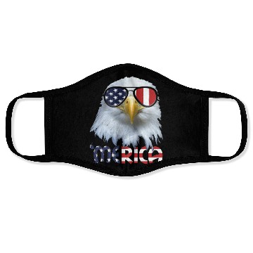 Discover American Eagle 4th July US Merica Election Gift Face Masks