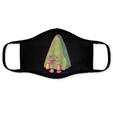 Discover It's not an avocado , it's a zombie triangle! Face Masks