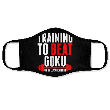 Discover Training To Beat Goku Face Masks