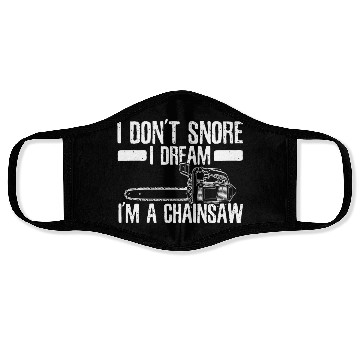 Discover Chainsaw - Funny Lumberjack Gift Face Masks