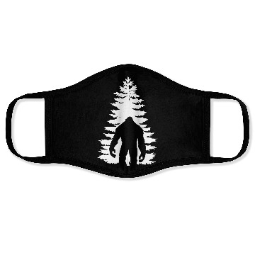 Discover Bigfoot - bigfoot/sasquatch tree design Face Masks