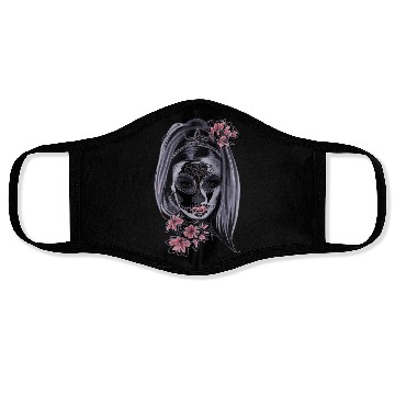 Discover mask zombie girl flower Face Masks