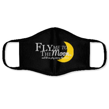 Discover Fly me to the moon Face Masks
