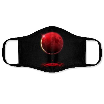 Discover Vampire werewolf blood red moon eclipse Face Masks