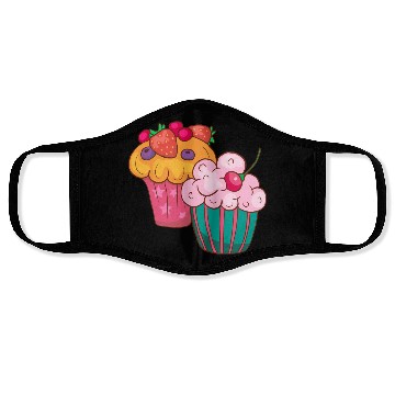Discover Cupcake Muffin Bakery Cake Candy Sweets Cookie Face Masks