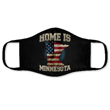 Discover Home is Minnesota USA US map gift unique fans Proud Strong Support Face Masks