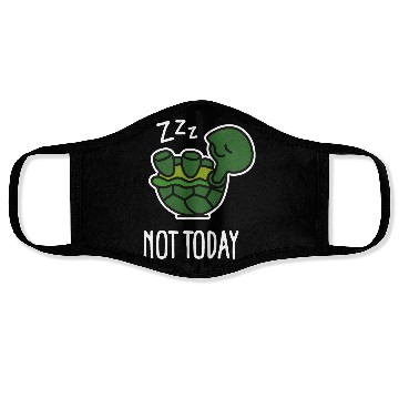 Discover Not today - cute sleeping lazy turtle baby Face Masks