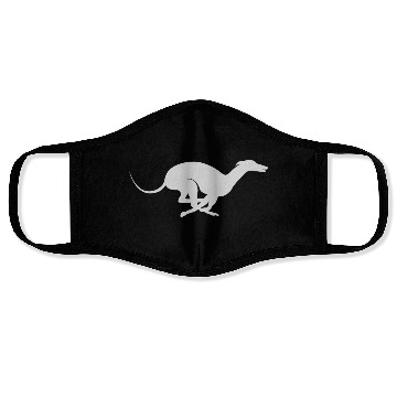 Discover Light Grey Running Greyhound X Racer Track Dog Face Masks