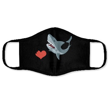 Discover i love shark week shark Face Masks