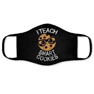 Discover i teach smart cookies nerd Face Masks funny chef
