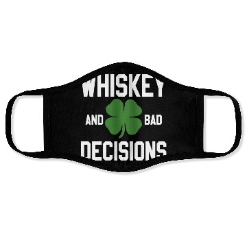 Discover Ireland Whiskey St Patricks Day Face Masks