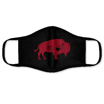 Discover Red Raging Buffalo Distressed Face Masks I Love