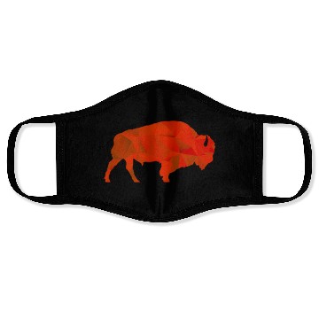 Discover Raging Buffaloes Geometric Red I Love Buffalo Face Masks