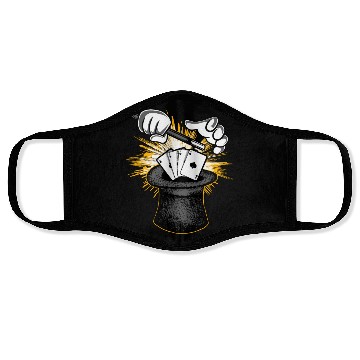 Discover Magician Hat Wand & Magic Cards Face Masks