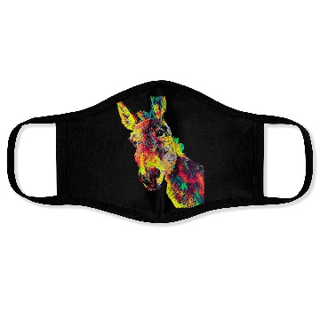 Discover Jackass Mule Donkey Colored Design For Animal Lovers Owners True Friend Face Masks