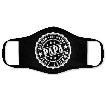 Discover Papa The Man The Myth The Legend Face Masks