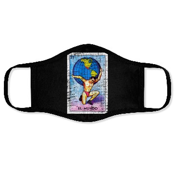 Discover El Mundo Mexican Loteria Bingo Card Face Masks