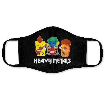 Discover Funny Heavy Metals Chemistry Elements Rock Band Face Masks