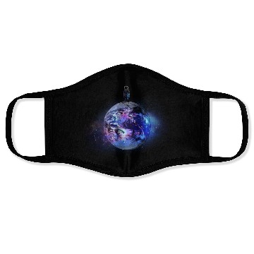 Discover Earth Astronaut Planet Aeronautics Rocket Science Face Masks