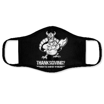 Discover Funny Thanksgiving Day Viking Turkey Valhalla Face Masks