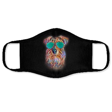 Discover Miniature Schnauzer Colorful Neon Dog Sunglasses Face Masks