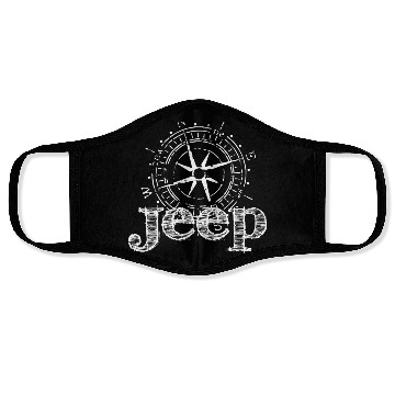 Discover compass north south west east jeep Face Masks