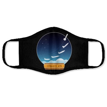 Discover Edwards Air Force Base - yellow and brown logo Face Masks