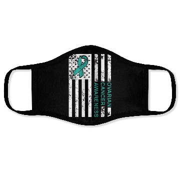 Discover USA Flag Ovarian Cancer Awareness Face Masks
