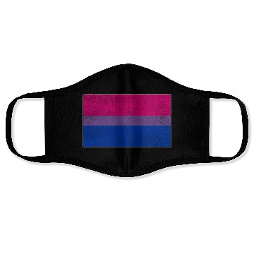 Discover Distressed Bisexual Pride Flag Face Masks
