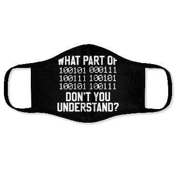 Discover Binaer Code Computer Science Student Face Masks