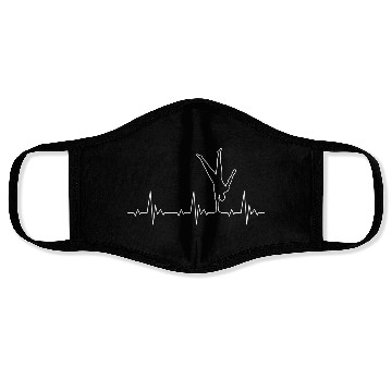 Discover Calisthenics handstand heartbeat street workout Face Masks