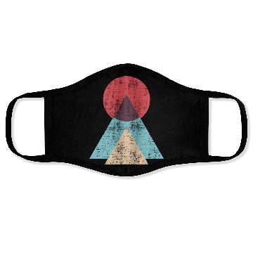 Discover Mountains Sun Nature Abstract Face Masks