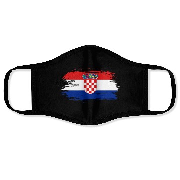 Discover Croatia Flag / Gift Croatian Zagreb Balkan Face Masks