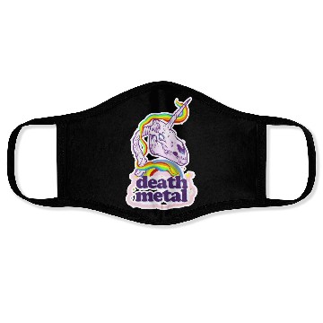Discover Death Metal Unicorn Face Masks
